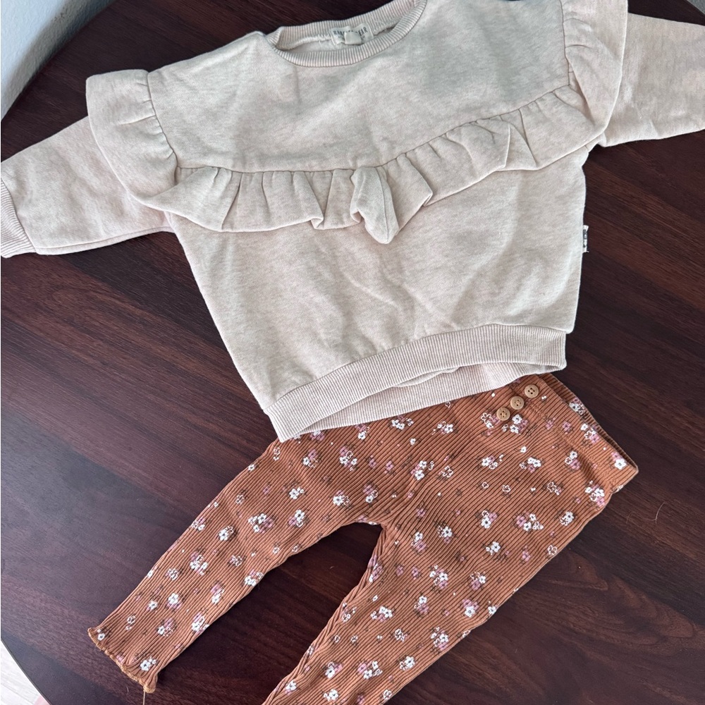Cozy Kids Matching Set in Cream and Brown